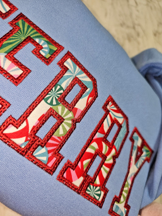 "MERRY" Applique Sweatshirt