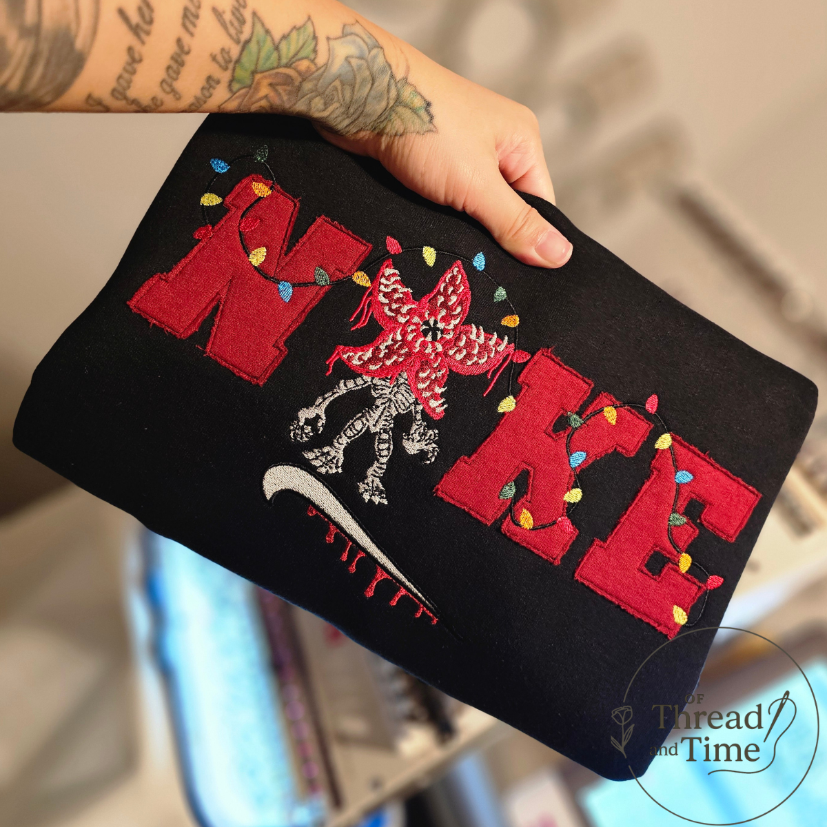 Distressed Stranger Things Inspired Sweatshirt