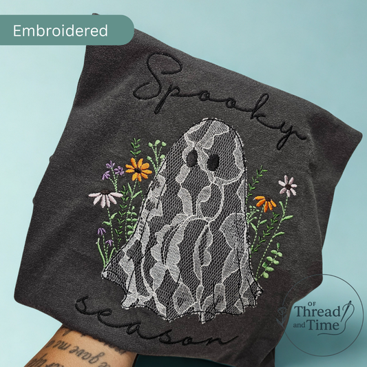 "Spooky Season" Ghost Applique Tee