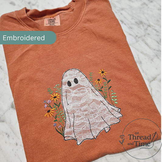 "Spooky Season" Ghost Applique Tee