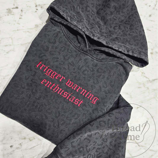 trigger warning enthusiast hoodie