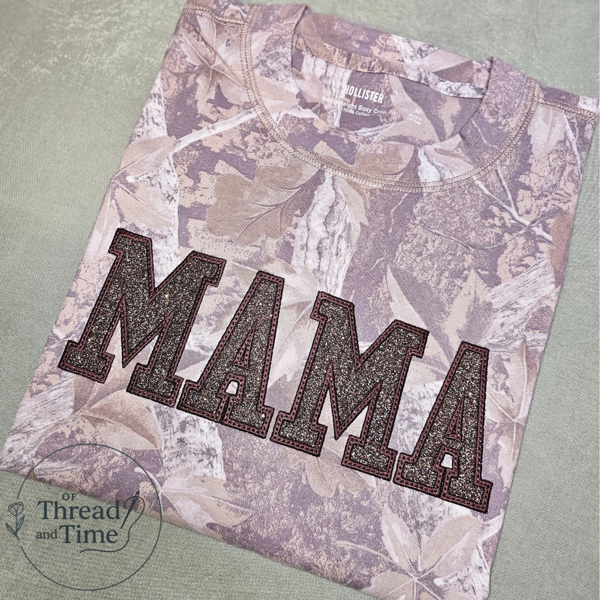 "MAMA" Camo Boxy Crop Tee