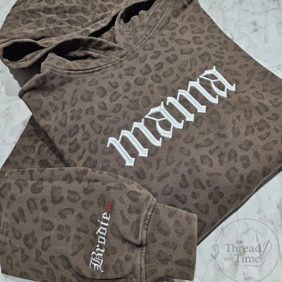 Customizable 3D Puff Leopard Hoodie