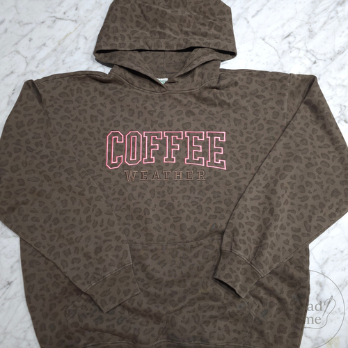 COFFEE WEATHER Leopard Hoodie