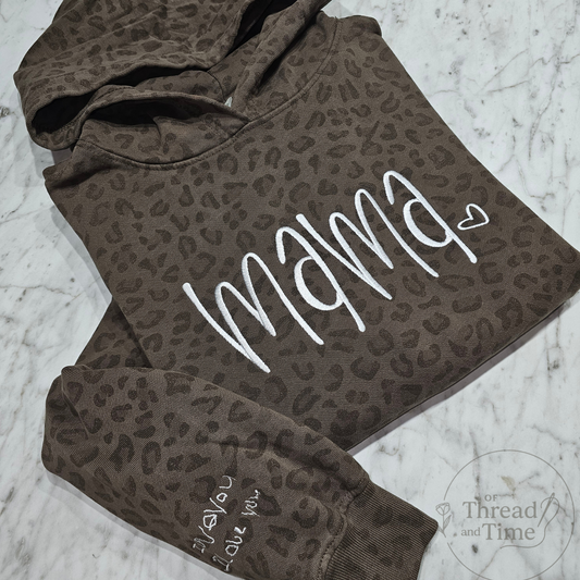 Mama leopard hoodie