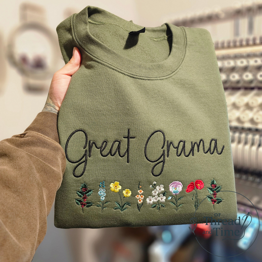 Custom Mama/Grandma/Papa Sweatshirt (not applique)